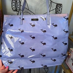 Kate Spade Lavender Tote with Whale Design
